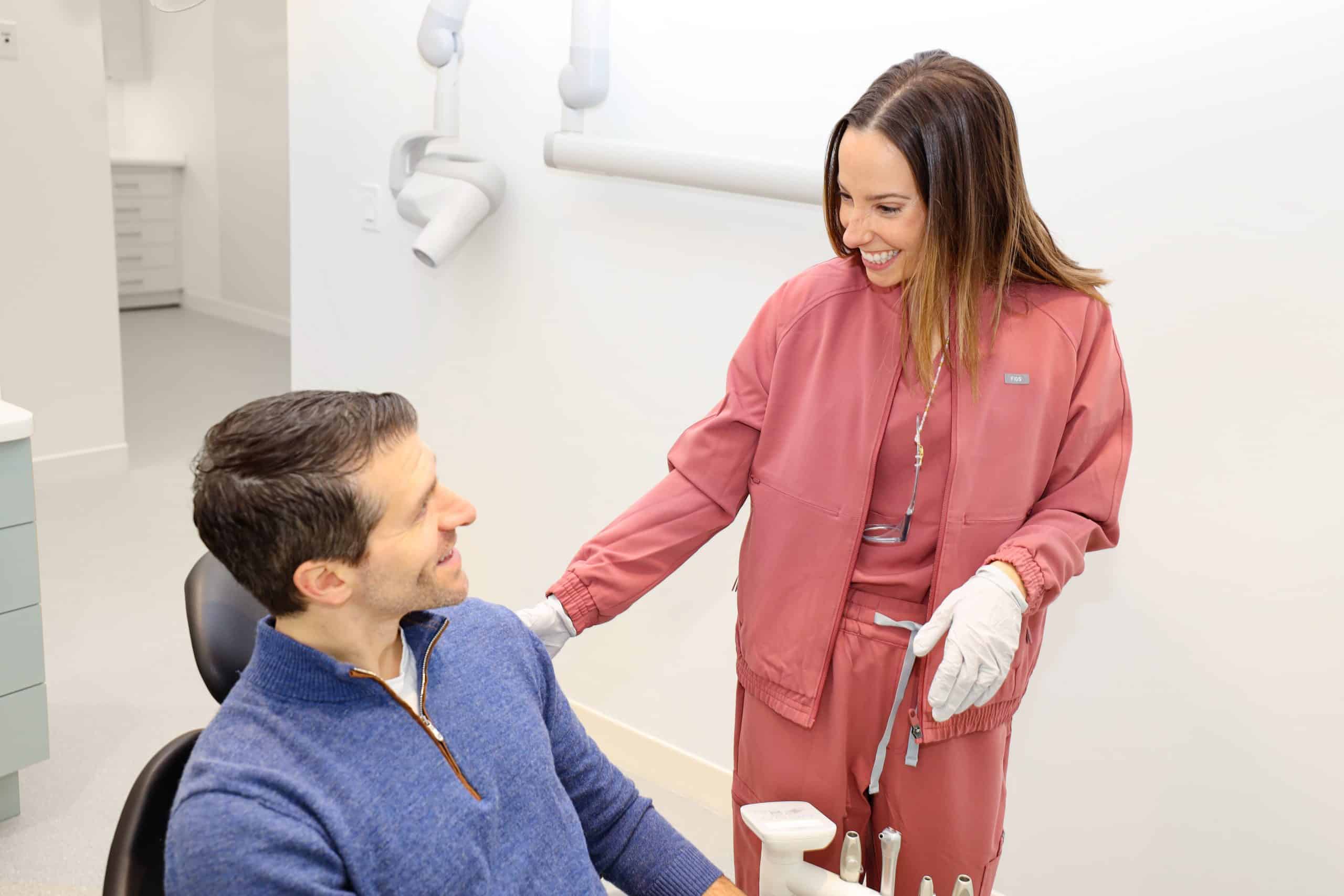 Patient chair greeting